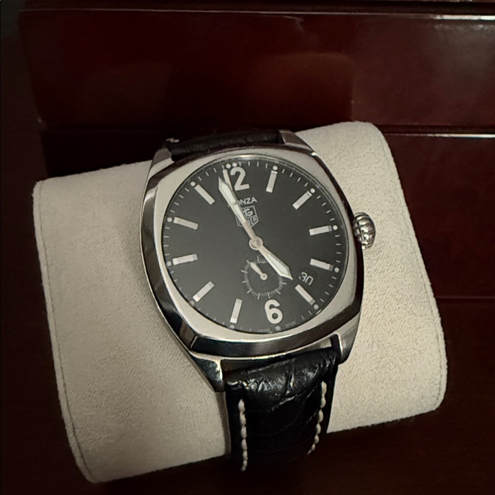 Men’s Tag Monza Watch with Leather Strap - Picture 1 of 6